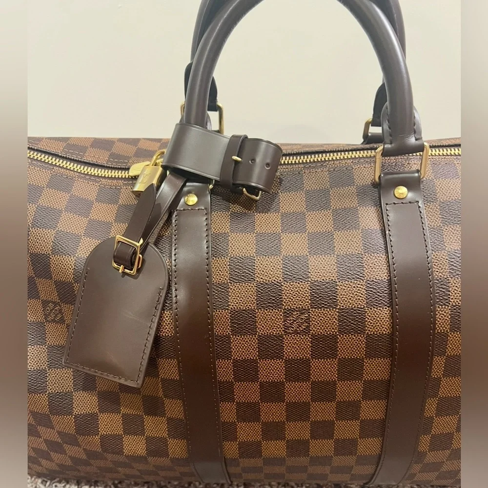 Louis Vuitton Damier Ebene Keepall Bandouliere 50 Travel Bag - Picture 3 of 11